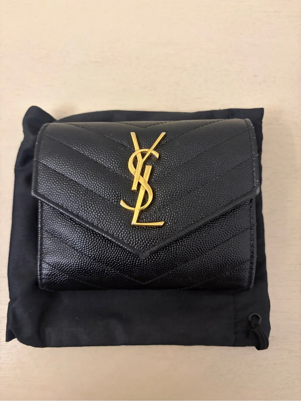 Yves Saint Laurent black leather